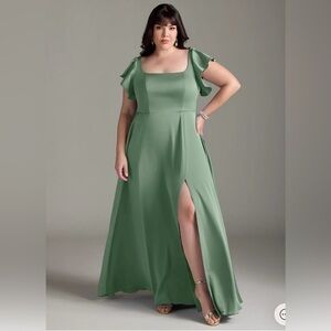 Azazie Bondi Matcha Dress